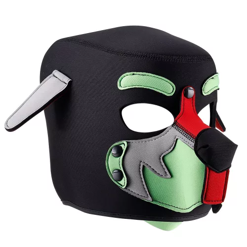Wolf Gang Szexjáték Neoprén Kapucni Fekete-zöld 58 5-61 cm