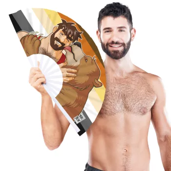 Bobo Bear Large Polyester Fan 64cm Bear Design