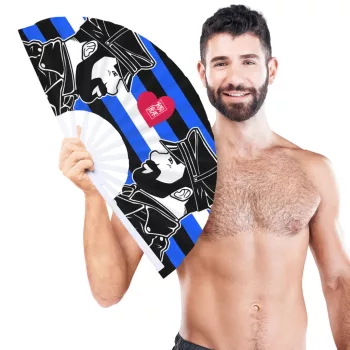 Leather Profile Fan 64cm Leather Flag Design