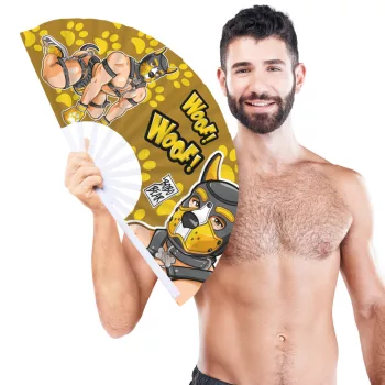 Bobo Bear Giant Puppy Fan 64cm Yellow Black
