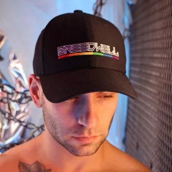   Black Icon Șapcă ajustabilă cu vizor 7 cm și detalii color curcubeu