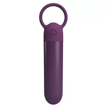   Mini vibrátor 10 rezgésmód USB töltés 6x1,8 cm lila szilikon