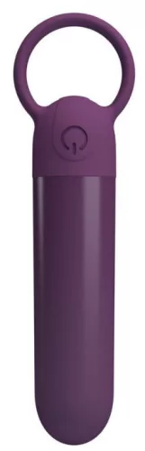 Mini vibrátor 10 rezgésmód USB töltés 6x1,8 cm lila szilikon