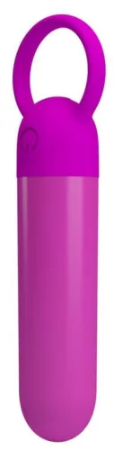 Mini vibrátor 10 rezgésmód USB töltés rózsaszín 6x1,8 cm szilikon