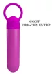 Mini vibraator 10 moduri 6 cm silicon roz USB reîncărcabil