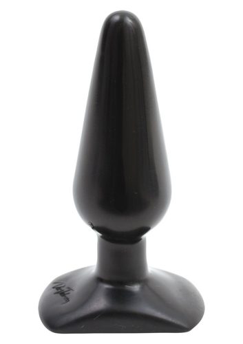 Prémium sima végbélkúp – 12 x 3,8 cm, fekete