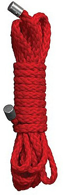 Kinbaku Mini Rope – 1,5m - érzéki piros kötelezés