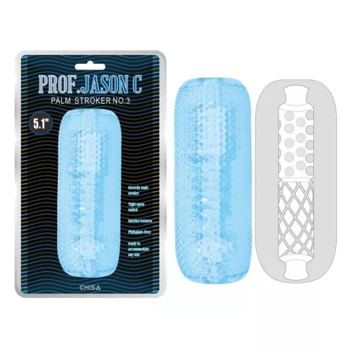 Palm Stroker No.3 Textured TPE Stroker 12.5 cm Blue