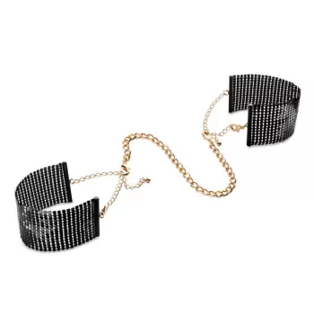 Bijoux Désir Métallique Metal Mesh Handcuffs Black