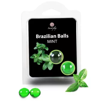 SECRETPLAY – 2 brazil golyó menta aromával