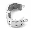 Metal Hard Anti-Erection Chastity Ring Steel Spikes 3.8 cm Diameter