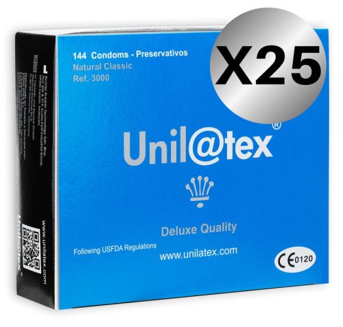 UNILATEX - TERMÉSZETES TARTÓSÍTÓSZEREK 25 X 144 DARABOS CSOMAGBAN