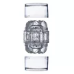 Fleshlight Masturbator compact cu textură interioară și două deschideri transparent