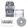 Fleshlight Masturbator compact cu textură interioară și două deschideri transparent
