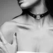 Bijoux Indiscrets Choker Collar Adjustable Black Vegan Bondage Accessory