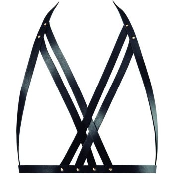 Bijoux Indiscrets Maze – fekete bélésű fűzőhám