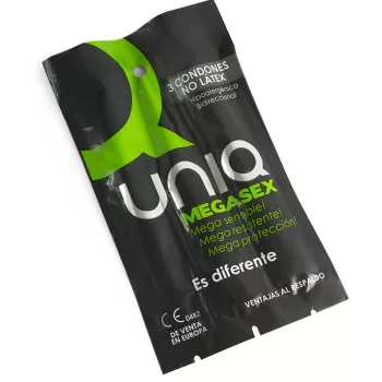 UNIQ – érzékeny latexmentes óvszer 3 db-os csomagban