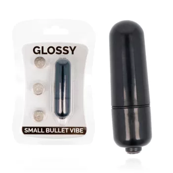 GLOSSY – kis prémium vibráló izgató fekete színben