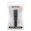 Glossy Pocket Vibrator Water Resistant Silent Black 107mm