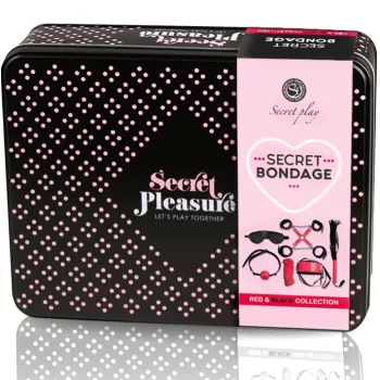 Secretplay Set BDSM 6 piese Piele sintetică Roșu