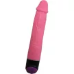 SZÍNES SZEX REALISZTIKUS VIBRÁTOR RÓZSASZÍN 23 CM - 2