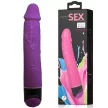 SZÍNES SZEX REALISZTIKUS VIBRÁTOR LILA 23 CM - 2