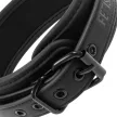 Fetish Submissive BDSM Collar with Leash Neoprene Lining Black