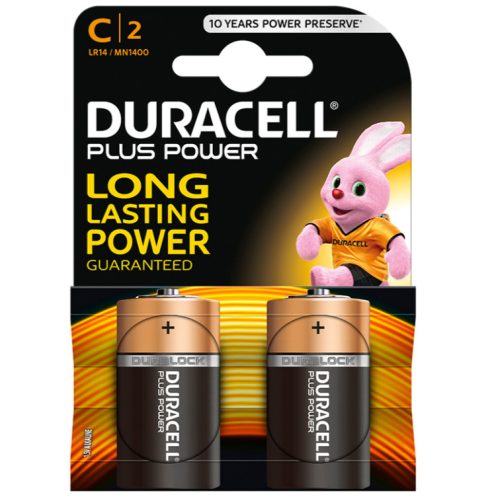 DURACELL - PLUS POWER AKKUMULÁTOR C LR14 2 DARAB