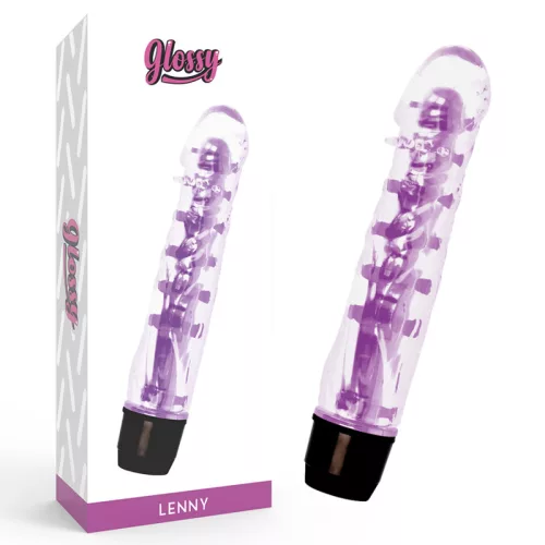GLOSSY Lenny – prémium lila vibrátor érzéki élményekhez