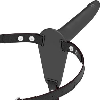 Fétis alázatos heveder - fekete szilikon, 15 cm