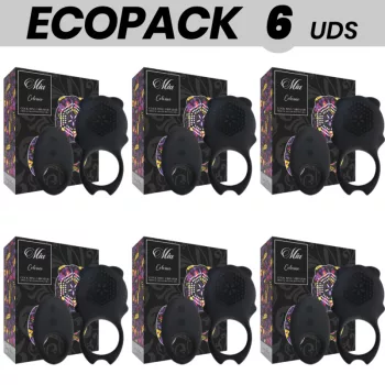   MIA Colosseo Black – távirányítós vibráló gyűrű 6 db-os csomag