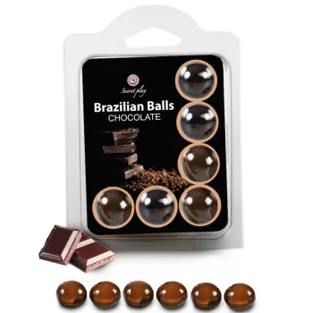   SECRETPLAY – 6 darabos csokoládé ízű brazil golyó szett