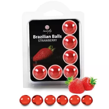 SECRETPLAY – 6 db eper ízű brazil golyó