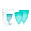 STERCUP - FDA SZILIKON MENSTRUÁCIÓS KEHELY CSOMAG S + L AKVAMARIN SZÍNBEN - 2