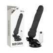 BASECOCK - REALISZTIKUS VIBRÁTOR TÁVIRÁNYÍTÓ FEKETE 19,5 CM - 2