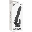 BASECOCK - REALISZTIKUS VIBRÁTOR TÁVIRÁNYÍTÓ FEKETE 19,5 CM - 5