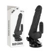 BASECOCK - REALISZTIKUS VIBRÁTOR TÁVIRÁNYÍTÓ FEKETE 18,5 CM - 2