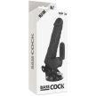 BASECOCK - REALISZTIKUS VIBRÁTOR TÁVIRÁNYÍTÓ FEKETE 18,5 CM - 5