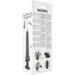 BASECOCK - REALISZTIKUS FEKETE TÁVIRÁNYÍTÓS VIBRÁTOR HERÉKKEL 20 CM - 6