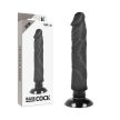 BASECOCK - REALISZTIKUS VIBRÁTOR 2-1 FEKETE 20 CM - 2