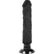 BASECOCK - REALISZTIKUS VIBRÁTOR 2-1 FEKETE 20 CM - 3