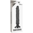 BASECOCK - REALISZTIKUS VIBRÁTOR 2-1 FEKETE 20 CM - 4
