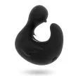 Black&Silver Vibrator degetar siliconic reîncărcabil 8 moduri negru argintiu