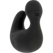 Black&Silver Vibrator degetar siliconic reîncărcabil 8 moduri negru argintiu
