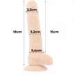 Cockmiller Dildo realist Silicone dual densitate 18 cm carne