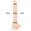 Cockmiller Dildo articulabil din silicon dublă densitate 24 cm cu ventuză