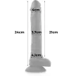 Cockmiller Dildo articulabil din silicon dublă densitate 24 cm negru