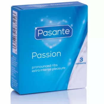   Pasante Prezervativ texturat punctat 3 bucăți 190mm natural