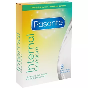   Pasante Prezervativ intern non-latex pre-lubricat 3 bucăți 178 mm