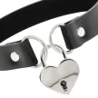 Coquette Chic Desire Vegan Leather Collar Heart Accessory 40cm